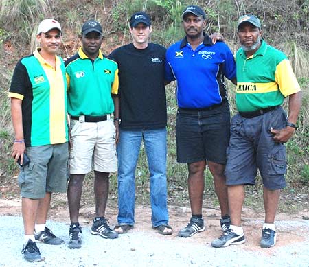 Glock Team Captain Dave Sevigny with Team Jamaica members.