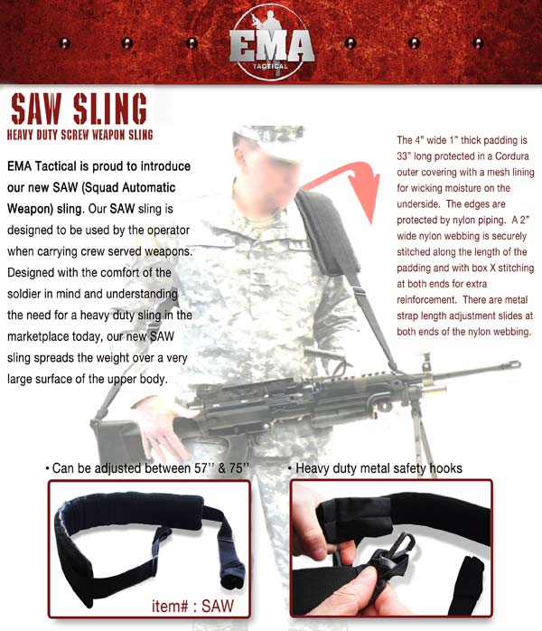 EMA Tactical SAW (Squad Automatic Weapon) Sling