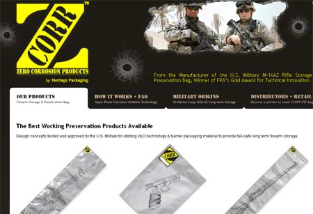 ZCORR Gun Care Products New Website