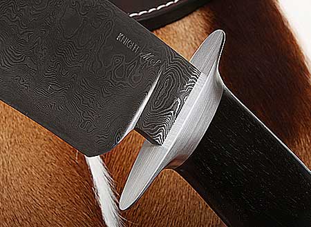 Dark-Knight-Gunmetal-Damascus-Bowie-2 Wilson Tactical Dark Knight Gunmetal Damascus Bowie Knife