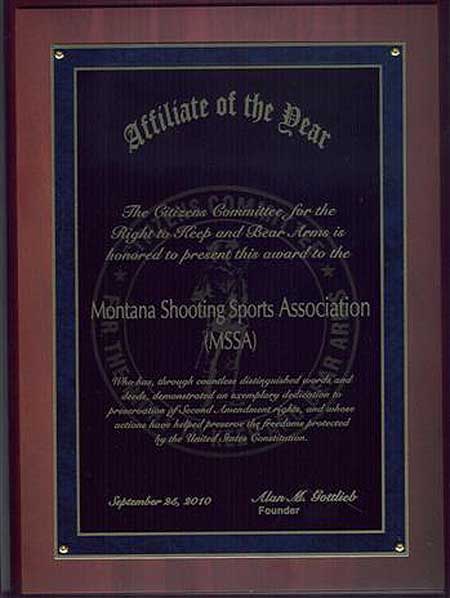 CCRKBA-2010-Award-Affiliate-of-the-Year MSSA Affiliate of the Year Award
