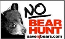 NO BEAR HUNT lawn sign