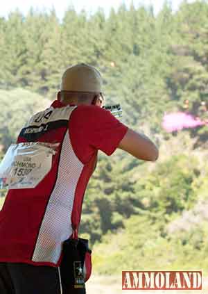 Staff Sgt. Josh Richmond, U.S. Army Marksmanship Unit, fires on a target March 3 during the finals of the Double Trap match at the Chile World Cup. (Photo by Ricardo Vidal Crisostomo)