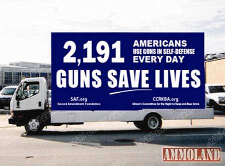 second amendment foundation guns save lives truck
