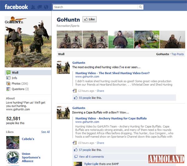 GoHUNTn Facebook Page GoHUNTn Facebook Page