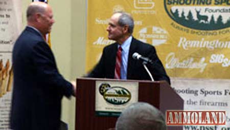 NSSF Senior Vice President and General Counsel Lawrence G. Keane with Sen. Jim Risch (R-Idaho)