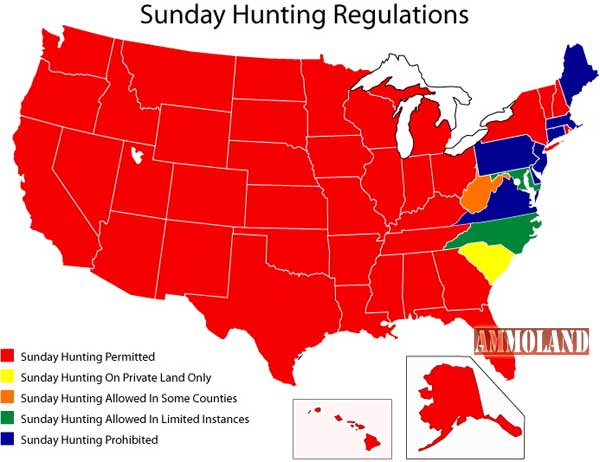 Sunday Blue Laws map