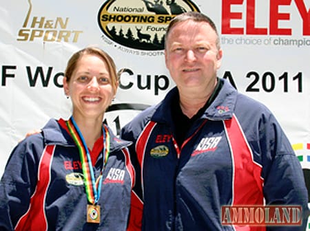 Jamie Beyerle and National Rifle Coach Major Dave Johnson