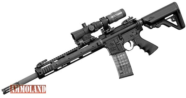 LUCID-2x-5x-Variable-Magnifier-in-use LUCID 2x-5x Variable Magnifier Mounted Infront of Red Dot Sight