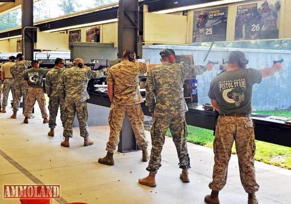 FORT BENNING, Ga. -- Soldiers, Marines, Airmen, Sailors and Coast Guardsmen compete at the 52nd Interservice Pistol Championships. The best pistol shooters in the military come together annually to test their skills against their peers and learn new techniques to further enhance their services marksmanship capabilities. (Photo by Michael Molinaro, USAMU PAO)