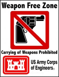 Army Corps of Engineers Land Gun Free Zones