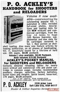 Handbook-for-Shooters-and-Reloader-Advert P.O. Ackley's early Advertisement for the "Handbook for Shooters and Reloaders"