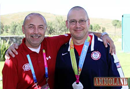 National Pistol Coach Sergey Luzov and Daryl Szarenski