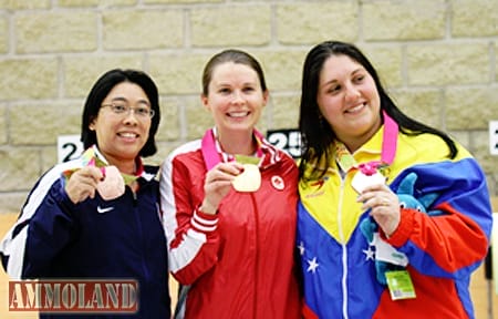 Women's 10m Air Pistol Bronze Medalist, Sandra Uptagrafft (left)