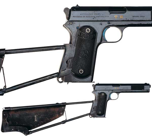 Theodore Roosevelt's Colt Model 1902 Ideal Stocked Semi-Automatic Pistol