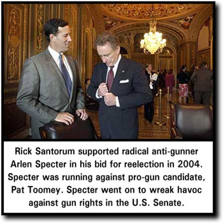 Rick Santorum Second Amendment Lows