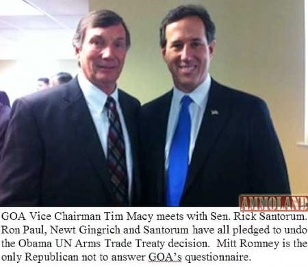 GOA Vice Chairman Tim Macy with Sen. Rick Santorum