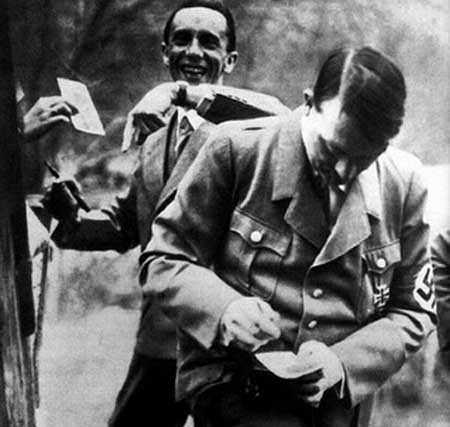 Hitler and his Minister of Propaganda Josef Goebbels