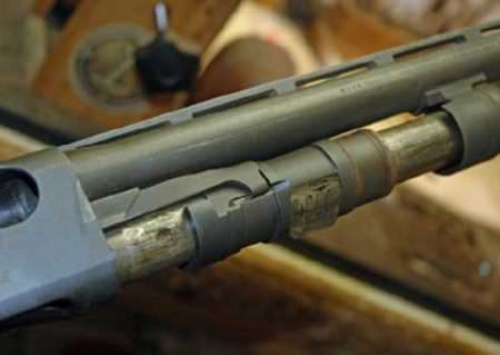 Rusted gas rings on this Remington 11-87 semi-automatic shot-gun