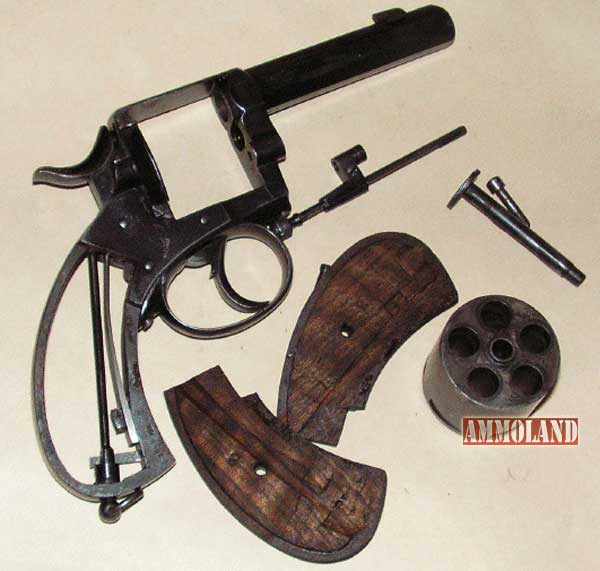 Chamelot-Delvigne Police Model Revolver Disassembled