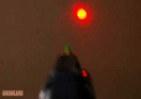 Laser Gun Sights On Target