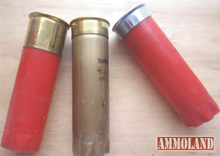 Different brands of shotgun hulls