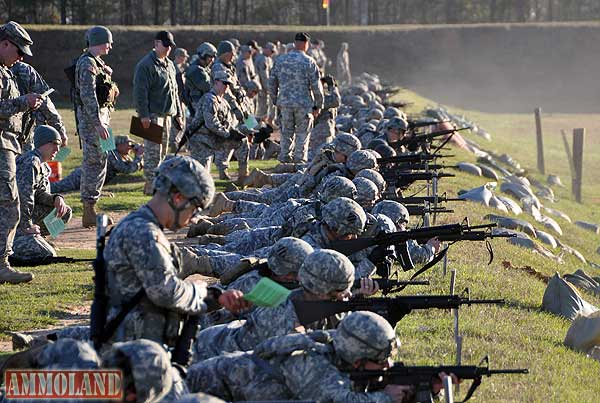 Soldiers from across the Army compete in a rifle match