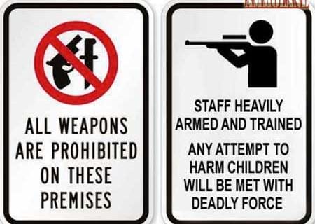 Choose which sign is safer?