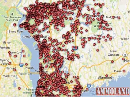 The Journal News in White Plains, N.Y., posted an interactive online map showing local gun-permit holders.