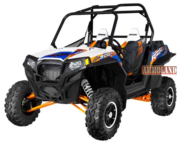 2013 RZR XP 900 EPS-White Lightning/Orange Madness and Blue