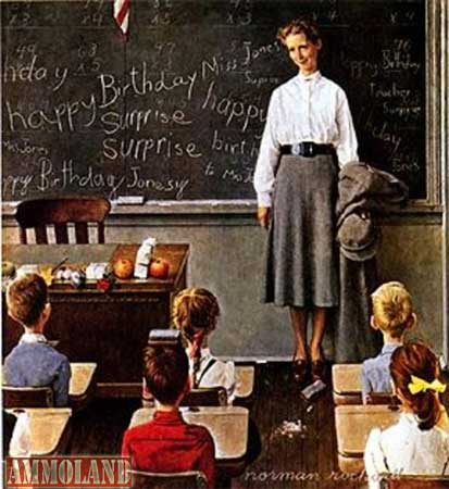 In typical Norman Rockwell thinking most School Teachers are expected to be women and white women do not fight.