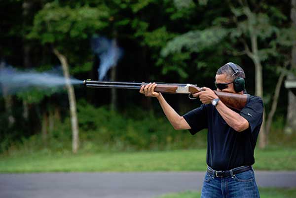 Obama’s Official Skeet Shooting Photo