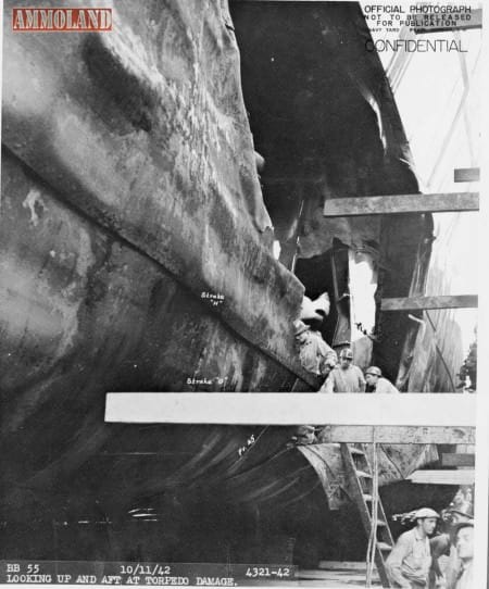 Battleship NORTH CAROLINA Torpedo Damage