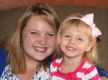 Crystal Mayfield and daughter.