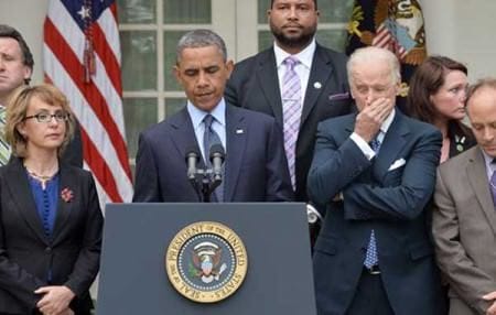 Obama in the Rose Garden with Crying Joe Biden