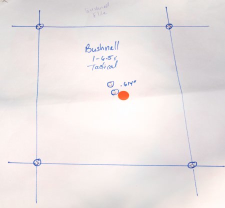 We shot a 6 round box and the Bushnell Elite Tactical hit where expected and returned to zero.