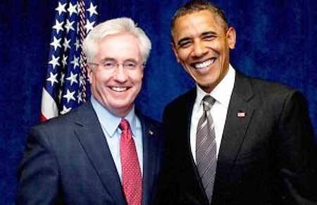 Colorado State Senate President John Morse with President Obama