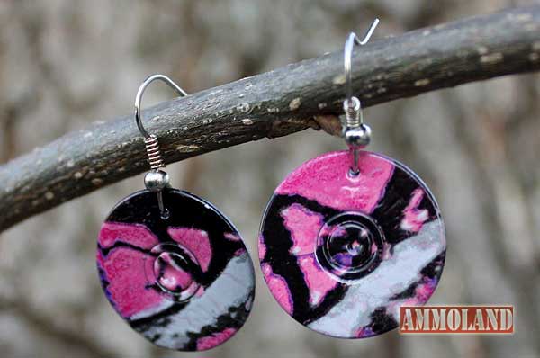 Moon Shine Camo on Woodyâ€™s Range Wear's bullet earrings