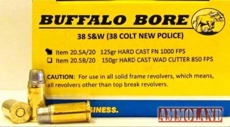 Buffalo Bore 38 S&W Or 38 Colt New Police Ammo