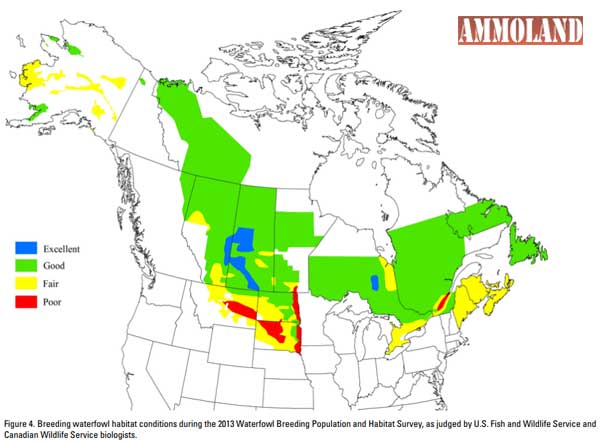Breeding waterfowl habitat conditions during 2013
