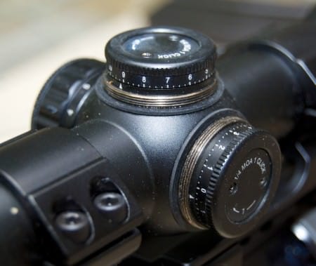 Hawke Panorama EV 3-9x40 AO Finger adjustable turrets are resettable and have 1/4 MOA increments.