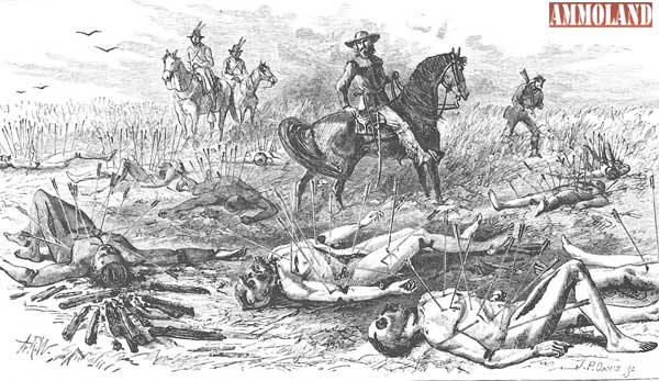 Custer overlooks the massacre and mutilation of Lt. Lyman Kidder and his detachment.  "Custer's scout, William Comstock, believed Kidder might have escaped had he heeded the advice of his own scout. (Picture courtesy of Wheeler)