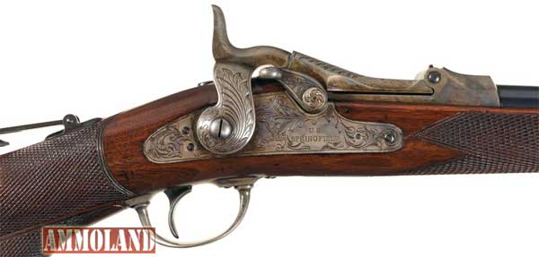 Rare U.S. Springfield Armory Model 1875 Officer's Model Trapdoor Rifle, Late Type II