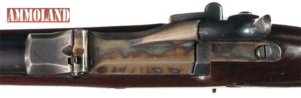 U.S. Springfield Model 1884 Trapdoor Rifle Breech as seen from above.