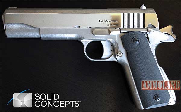 World’s First 3D Printed 1911 Metal Gun Manufactured by Solid Concepts