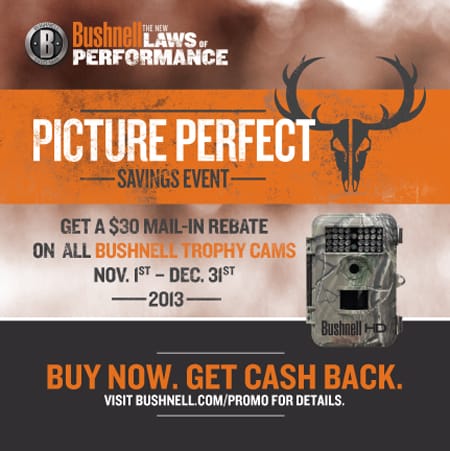 Bushnell Announces $30 Trophy Cam Rebate During Picture Perfect Savings Event