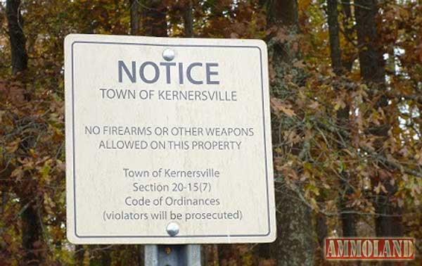 Kernersville NC Gun Ban Signs