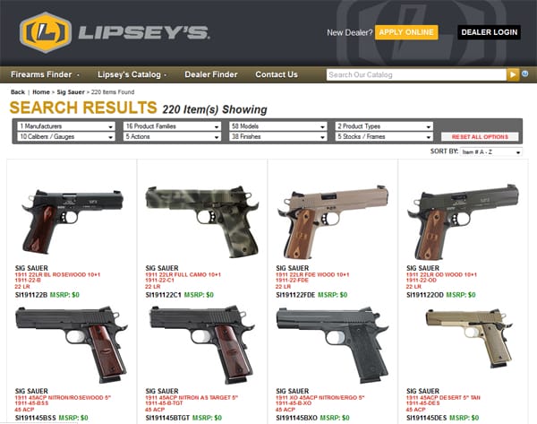 Lipsey’s Adds Sig Sauer To Product Offering