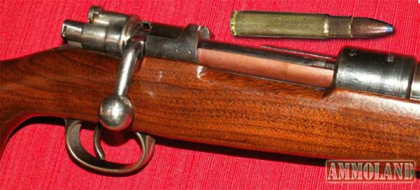 98 Mauser bolt action rife chambered in 35 Whelen