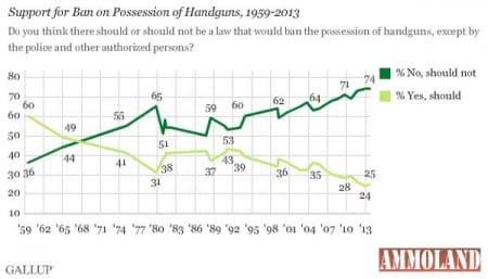 Support For Hand Gun Bans